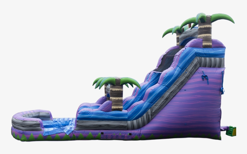 18' Purple Crush Inflatable Water Slide Livonia Farmington - Inflatable, transparent png #8506106