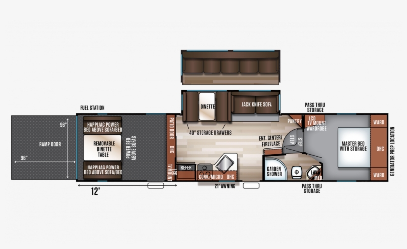 2018 Wolf Pack 315pack12 Floor Plan Img - Wolf Pack 315 Pack 12, transparent png #8506264