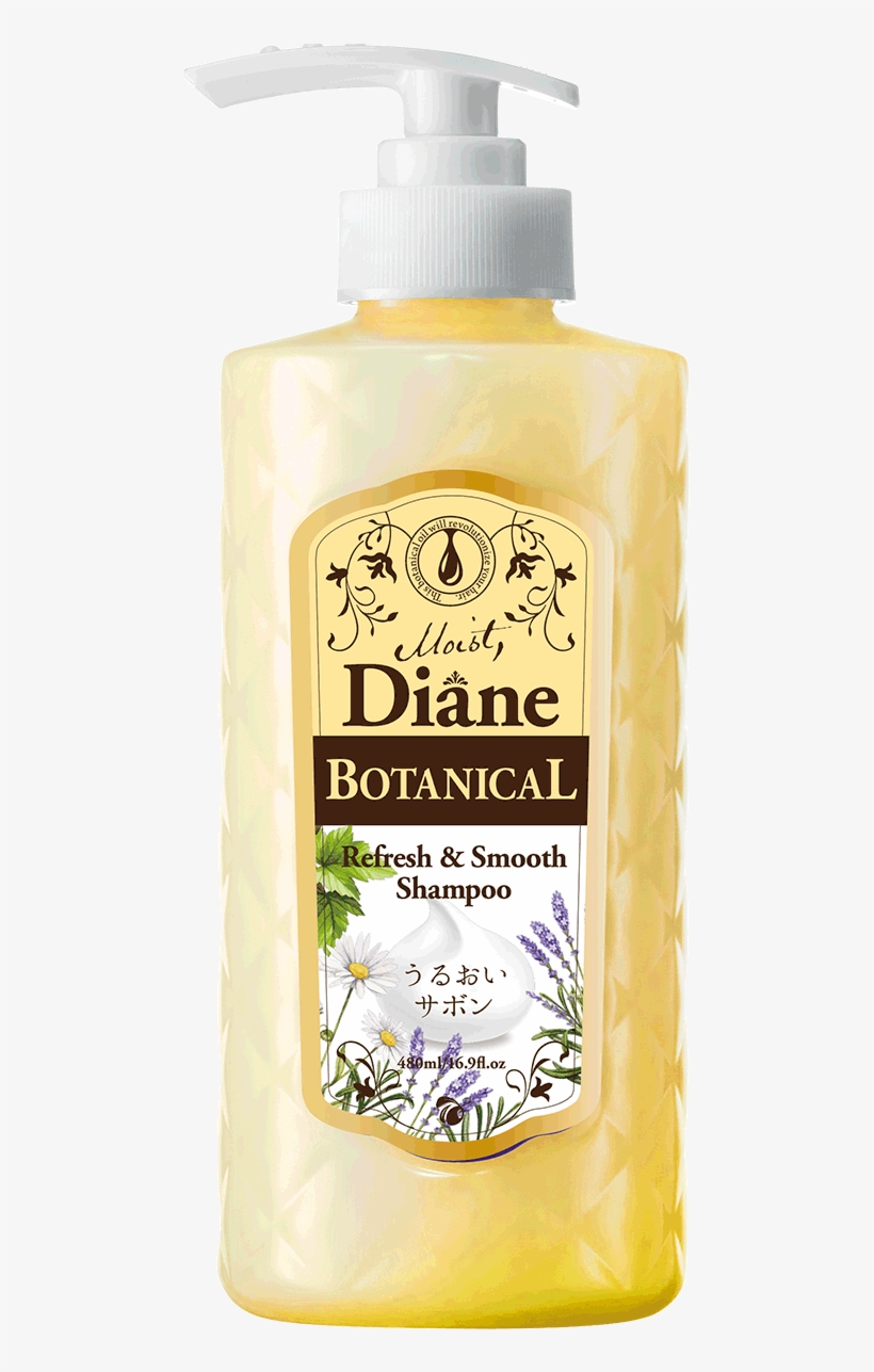 Moist Diane Botanical Refresh & Smooth Shampoo 480ml - Shampoo Diane Botanical, transparent png #8506827