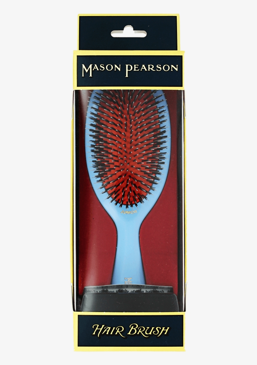 Mason Pearson Junior Bristle & Nylon Bn2 Blue Hairbrush - Flyswatter, transparent png #8508004