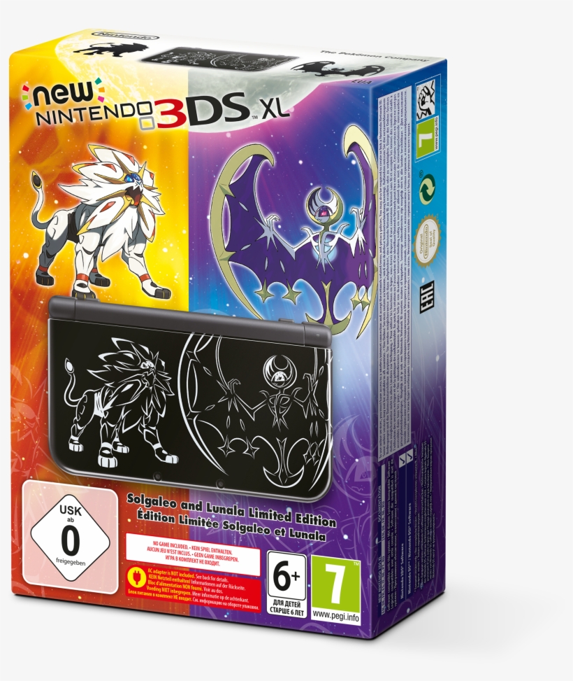 New Nintendo 3ds Xl Solgaleo And Lunala Limited Edition, transparent png #8509123