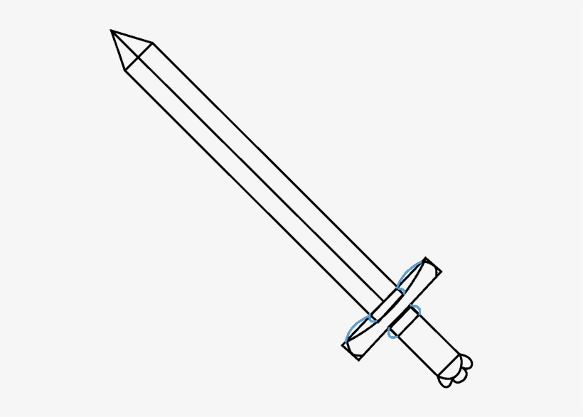 How To Draw Sword - Line Art, transparent png #8509129
