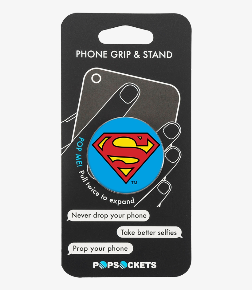 Popsocket Superman Shield Dccomic Phone Grip And Stand - Popsocket Pink Teal Geode, transparent png #8509587