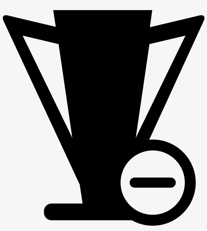 Football Triangular Trophy With Minus Sign Comments - Trophy, transparent png #8509929