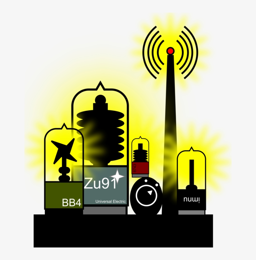 Vacuum Tube Valve Amplifier Logo - Radio Tubes Clipart, transparent png #8510082