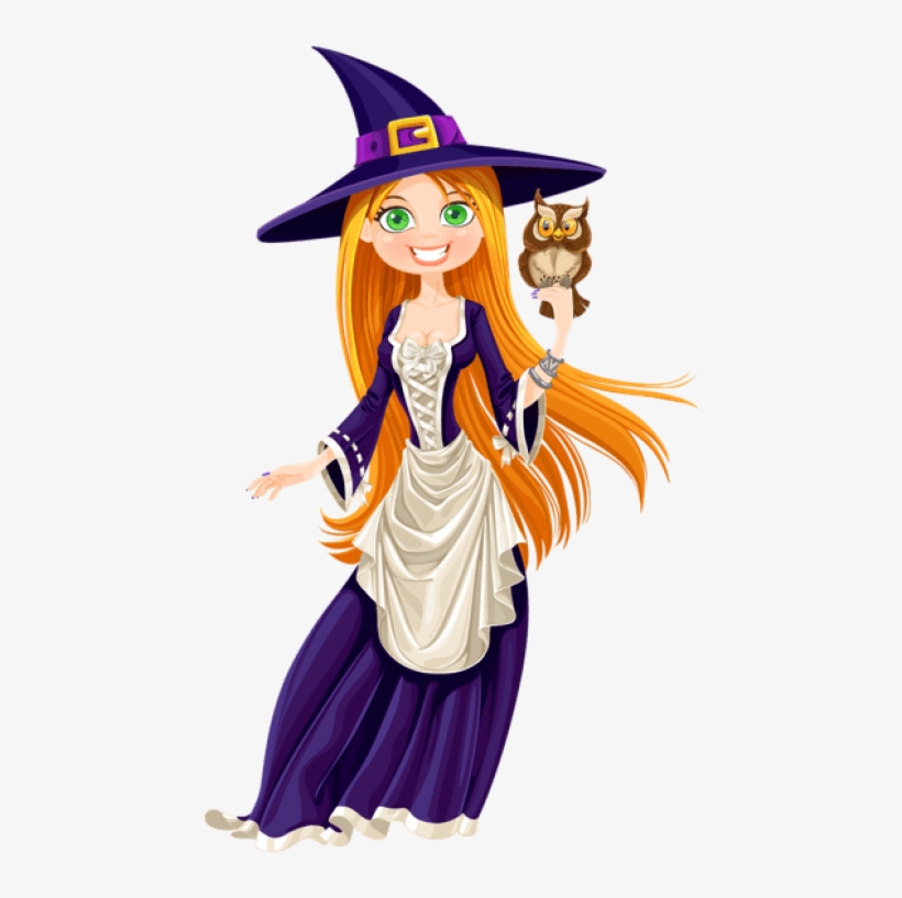 Download Halloween Witch With Owl Png Images Background - Transparent Background Witch Clipart, transparent png #8511052