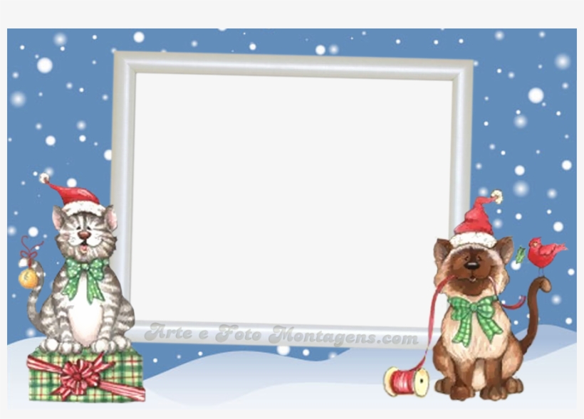 Montagem Para Fotos - Molduras De Natal Animais - Free Transparent PNG  Download - PNGkey