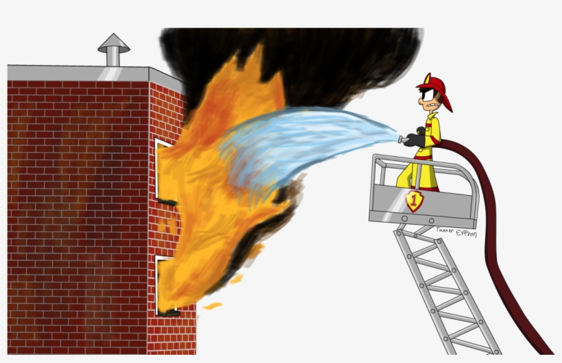 Fireman Joe Ladder By Luckytoon-man - Fireman Png Animated, transparent png #8511189