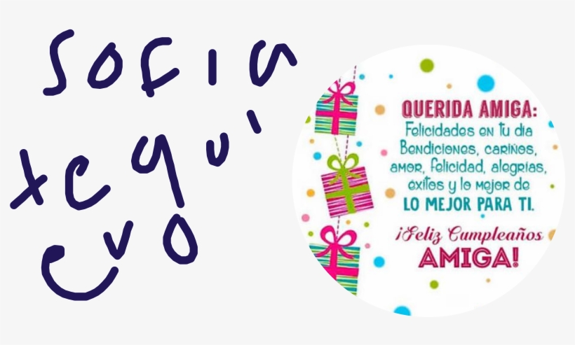 Tarjeta De Cumpkeaños Para Una Amiga, transparent png #8511519