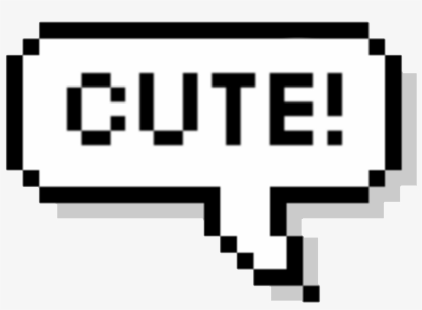 Tumblr Sticker - Pixel Text Bubble Png, transparent png #8511864