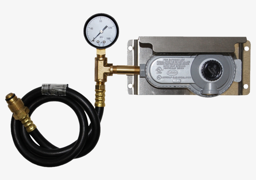 Low Pressure Regulator 2 Stage With Gauge & Mounting - Propane Low Pressure Gauge, transparent png #8512590
