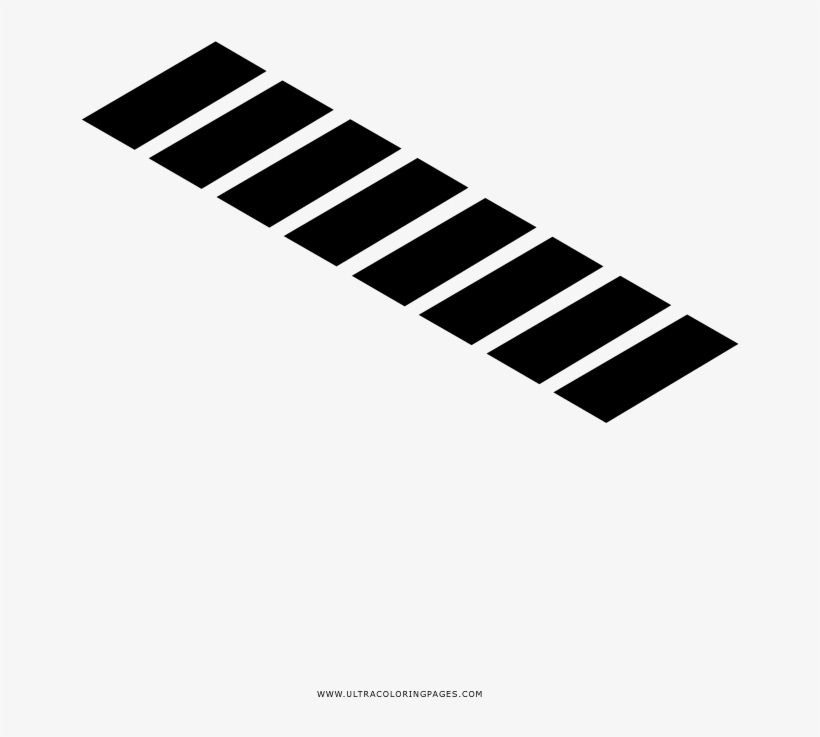 Crosswalk Coloring Page - Stairs, transparent png #8513242