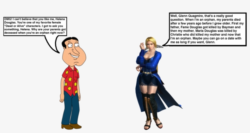 220kib, 1024x528, Glenn Quagmire Meets Helena Douglas - Cartoon, transparent png #8513886