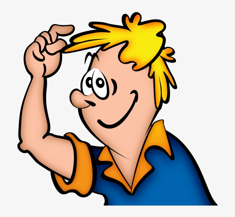 Hair Download Clip Art Crazy Blond Computer Icons - Boy Thinking Cartoon Png, transparent png #8514651