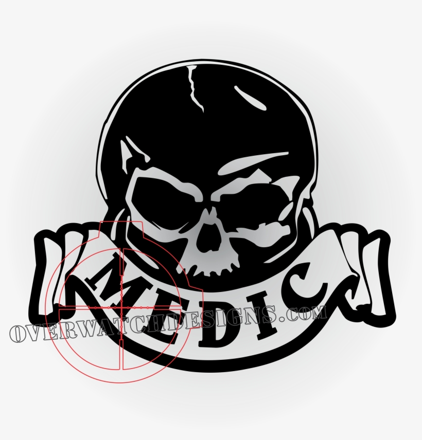 Medic Decal - Skull, transparent png #8515144