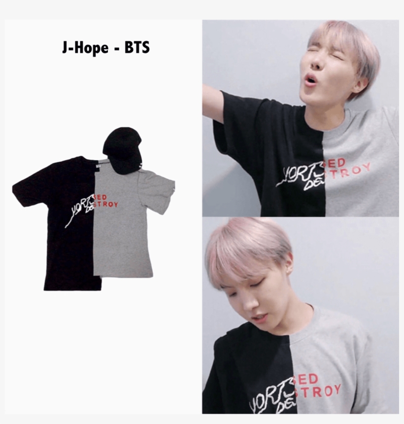 Bts J Hope "destroyed" Tee - Jhope Destroy Shirt, transparent png #8515881