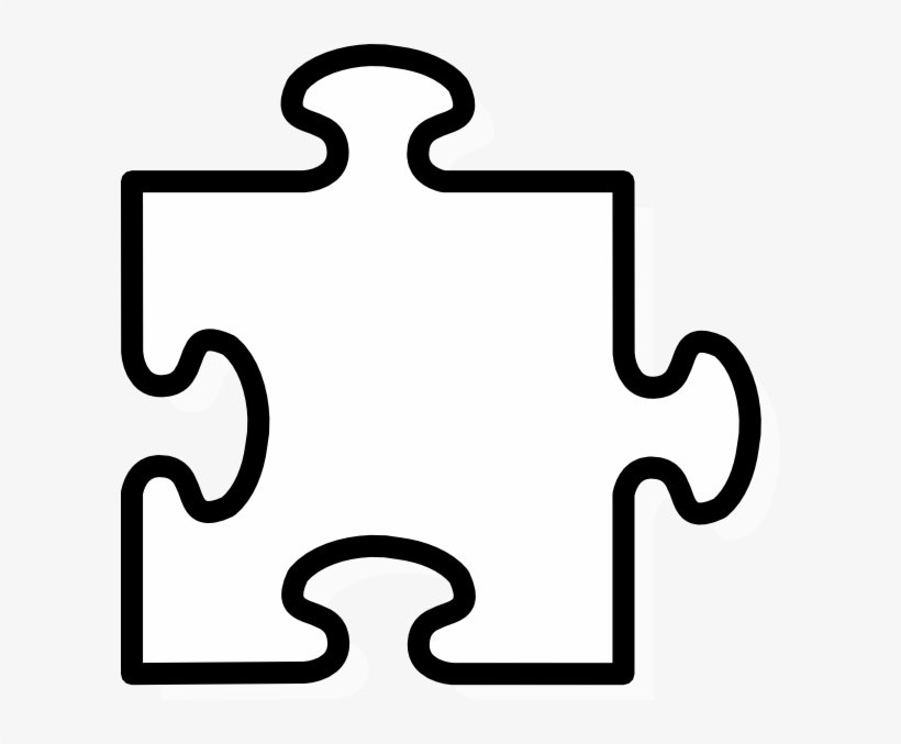 Small - Puzzle Clip Art Black And White, transparent png #8517559