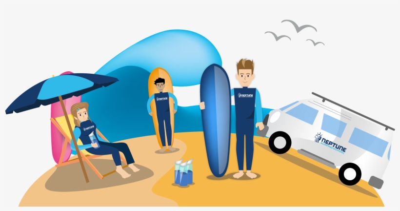 With The Best Surf School In Kuta - Illustration, transparent png #8518696