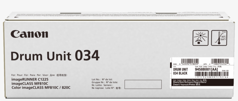 Black Toner Drum 034 Printer Accessory - Canon, transparent png #8518790