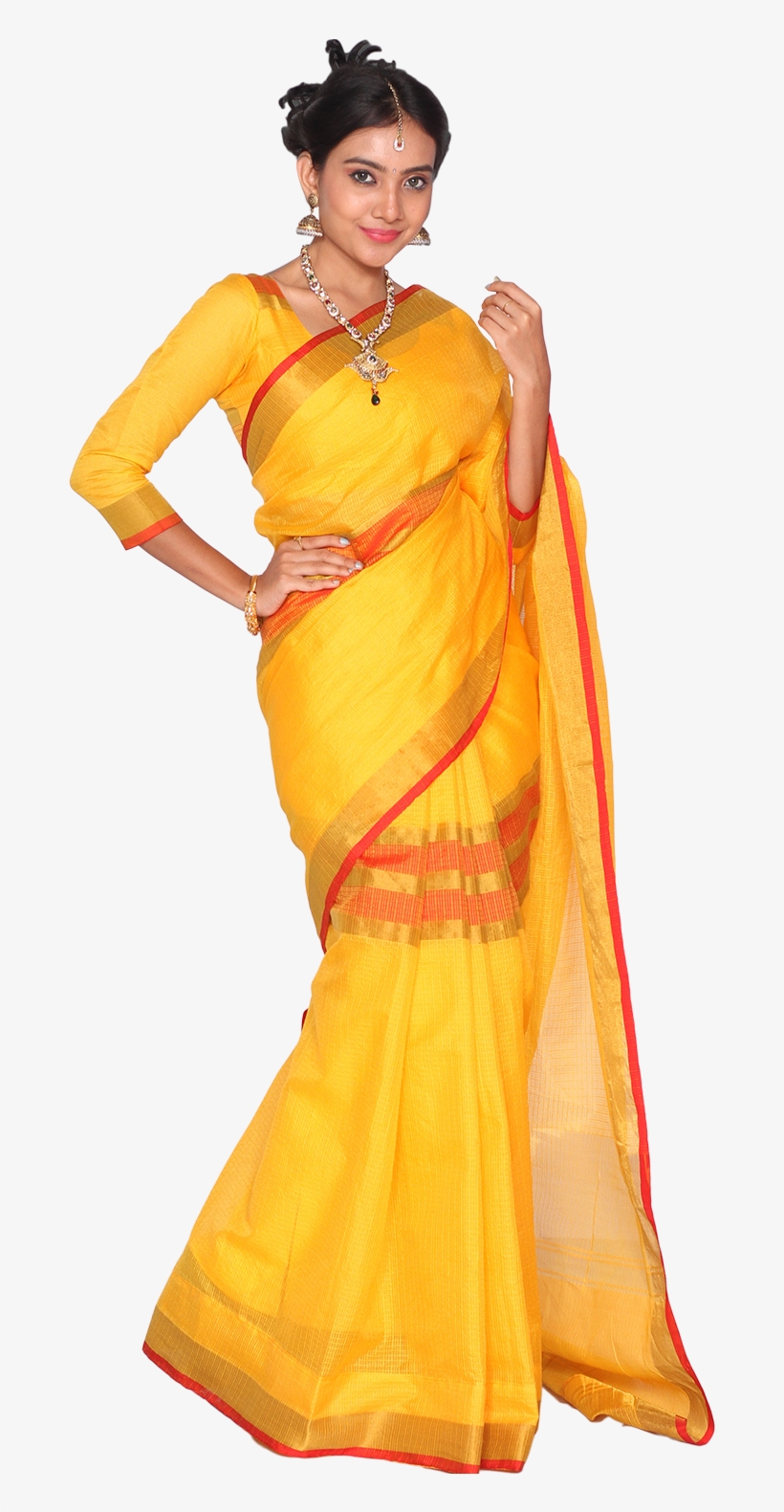 Sharvani 4 Silk Cotton Saree Collections - South Indian Silk Saree With Price, transparent png #8519969