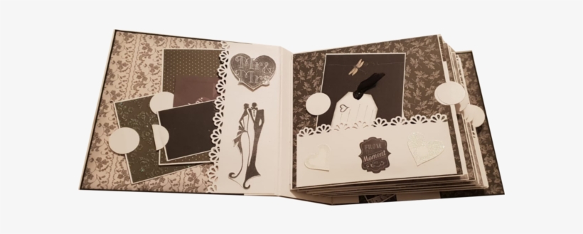 Black & White Wedding Album - Visual Arts, transparent png #8520477
