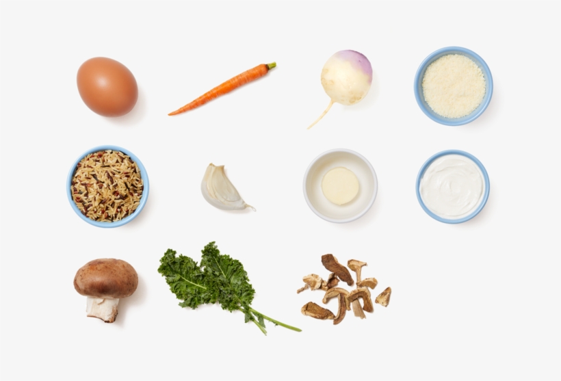 Mushroom & Red Rice Casserole With Baked Eggs & Kale - Coriander, transparent png #8520688