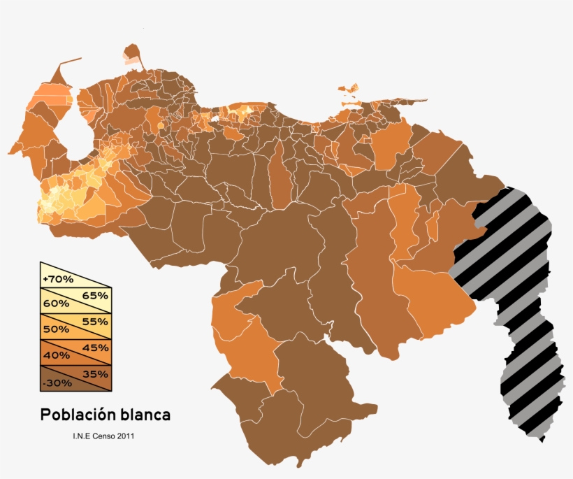 White Population In Venezuela - Countries Of The World Shapes, transparent png #8521333