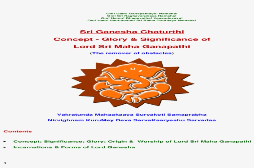 Sri Ganesha Chaturthi - Illustration, transparent png #8522419