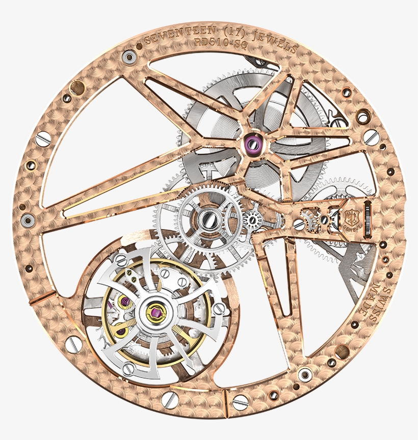 The Roger Dubuis 510sq Skeleton Single Flying Tourbillon - Circle, transparent png #8524120