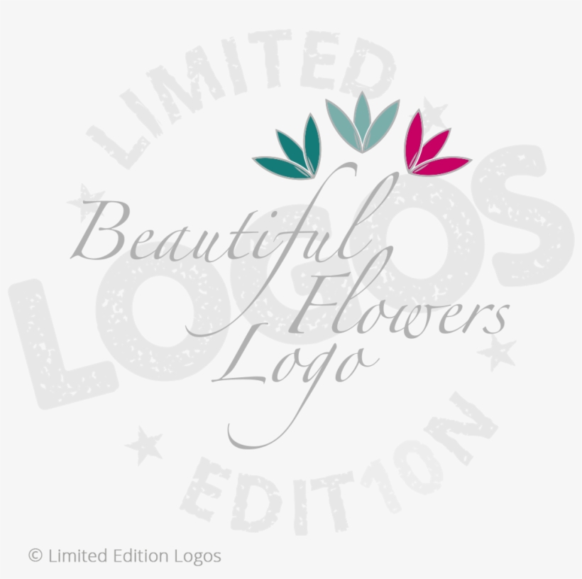 Beautiful Flowers Logo Limited Edition - Calligraphy, transparent png #8527210