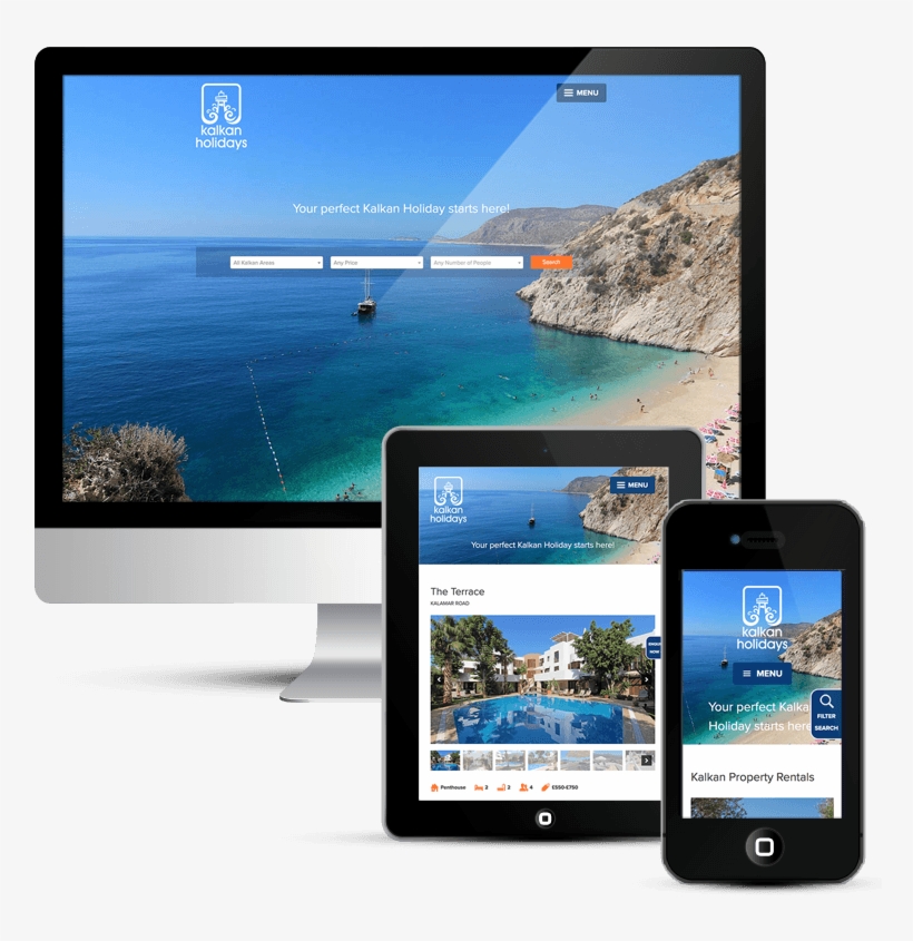 Mobile Responsive Website Design For Kalkan Holidays - Web Design, transparent png #8527422