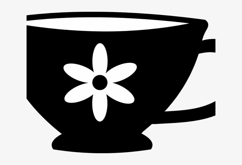 Teacup Clipart Png Tumblr - Black And White Teacup Clipart, transparent png #8528966