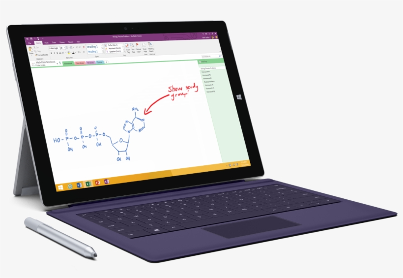 Surface For Education - One Note Laptop, transparent png #8529335