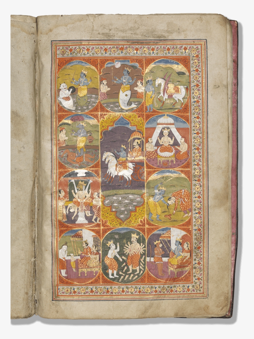 An Illustrated Copy Of The Bhagavata Purana - Painting, transparent png #8529497