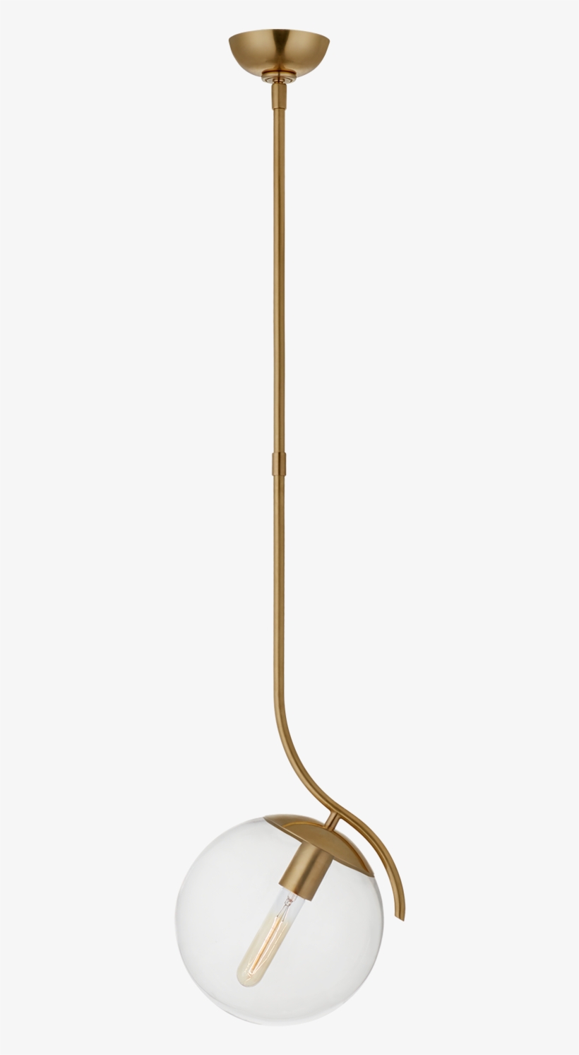 Caia Globe Pendant In Hand-rubbed Antique Brass Design - Ceiling, transparent png #8529949