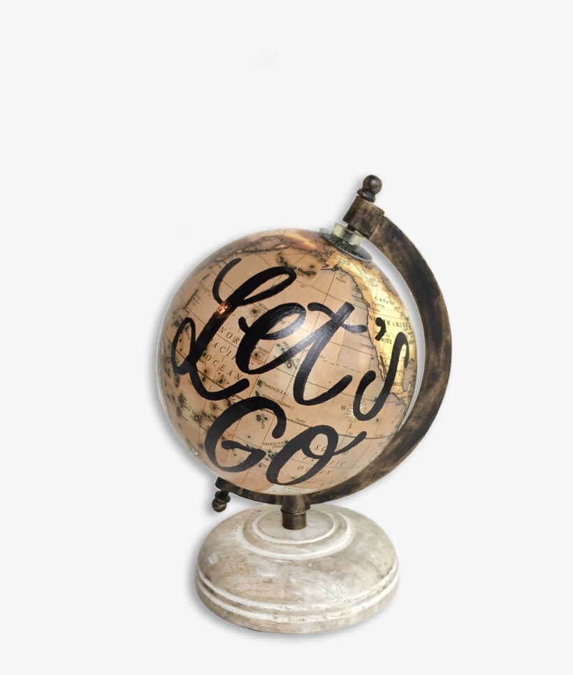 "let's Go" Globe - Vase, transparent png #8530189