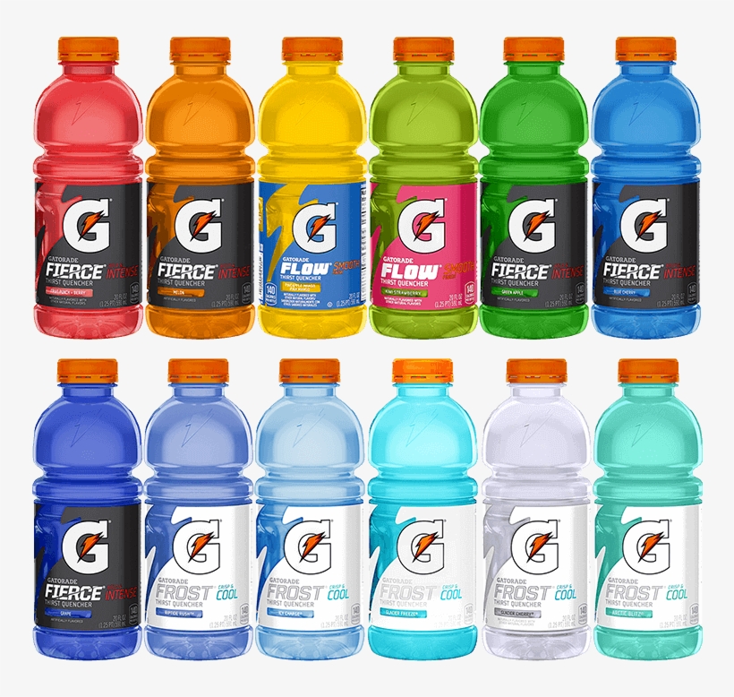 Gatorade 20 Oz Flavors, transparent png #8530367