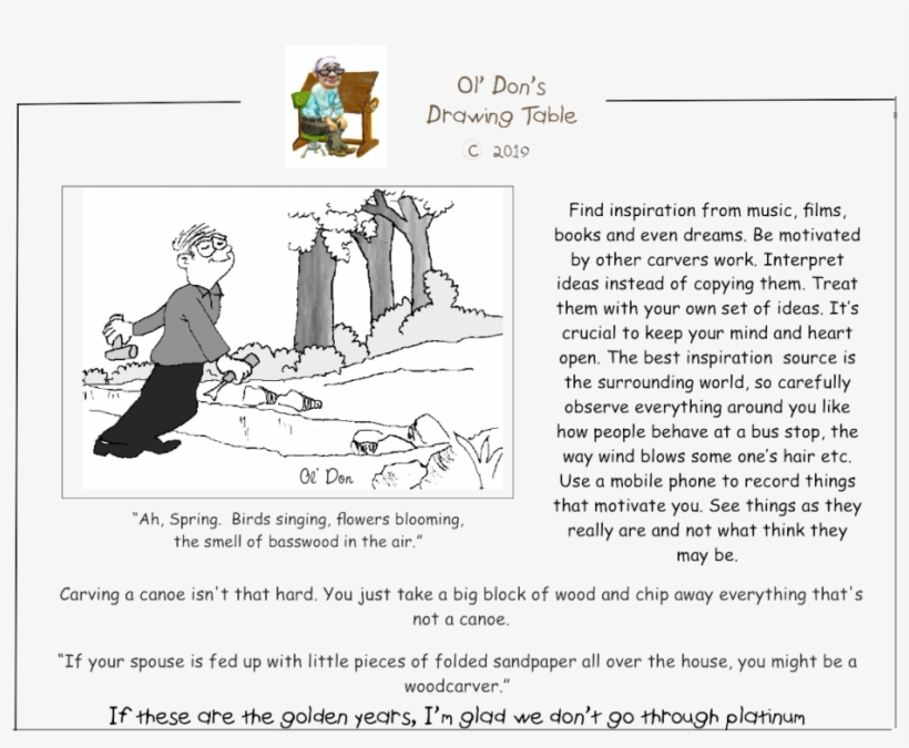 “ol' Don” Burgdorf Is A Carver And Artist From Hohenwald, - Pattern, transparent png #8532758