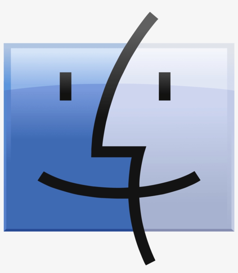 Blue Half Face Logo 2 By Kyle - Mac Finder Icon, transparent png #8533342