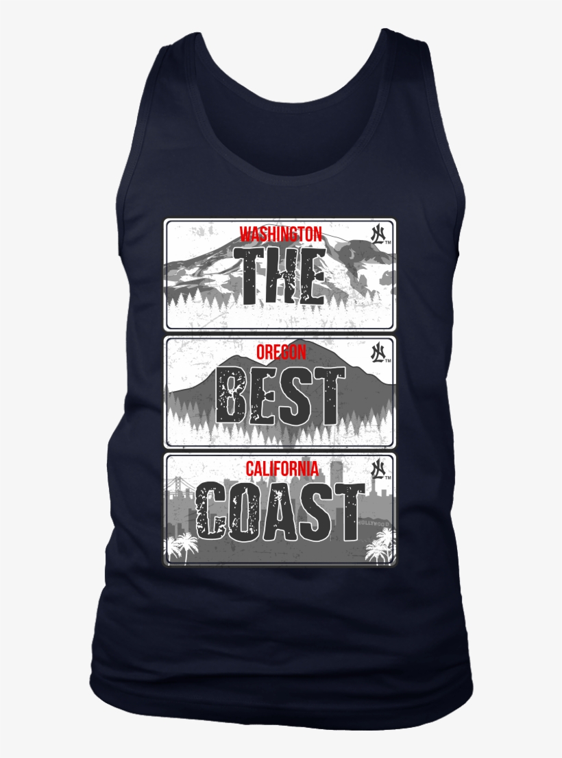 Coast License Plate District Men' Tank Top - Best Coast Shirt, transparent png #8535829