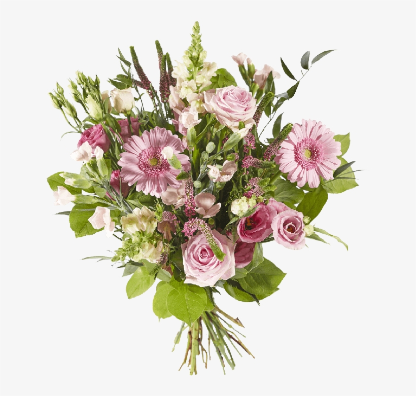 Mixed Pink Flowers Bouquet - Buchet De Lisianthus, transparent png #8536370