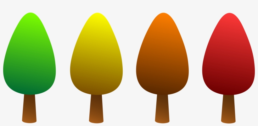 Four Cute Simple Round Trees - Four Trees Clipart, transparent png #8538032