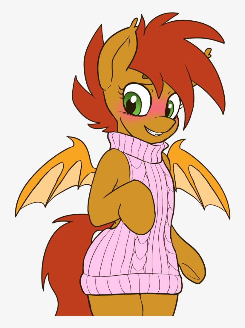 Neoncel, Backless, Base Used, Bat Pony, Blushing, Clothes, - Anthro Ponies  Bases - Free Transparent PNG Download - PNGkey