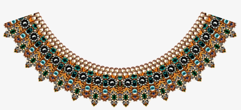 Digital Ladies Dress Pattern, Textile Design Png, Print - Necklace, transparent png #8538624