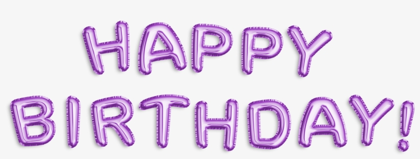 Happy Birthday Purple Foil Clip Art Image Png Imikimi, transparent png #8539046