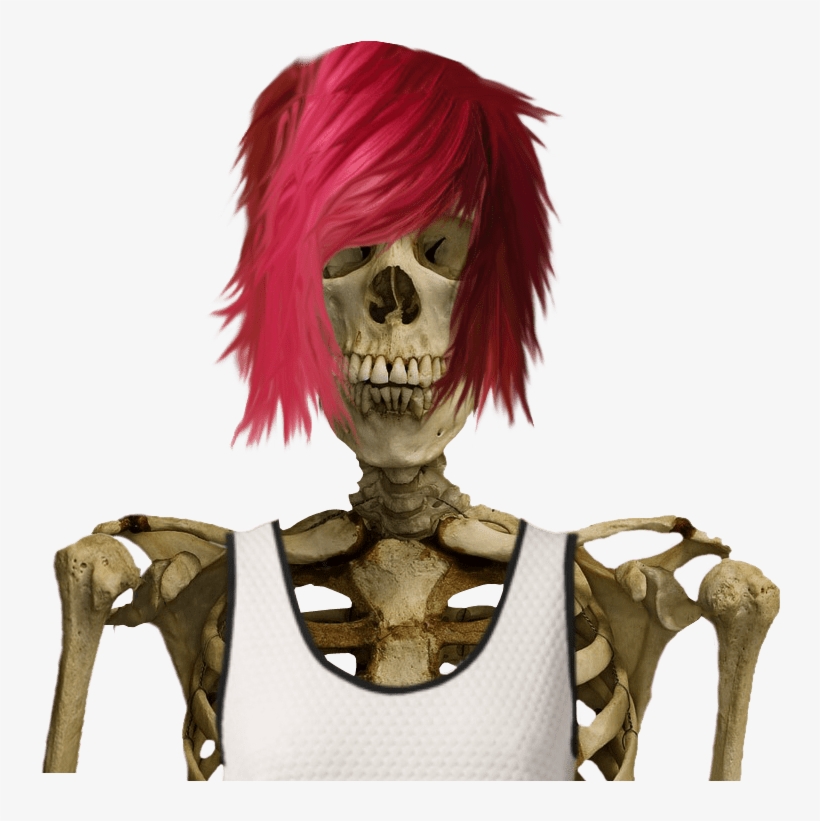 Red Haired Skeleton Transparent Image - Skeleton With Red Hair, transparent png #8539069