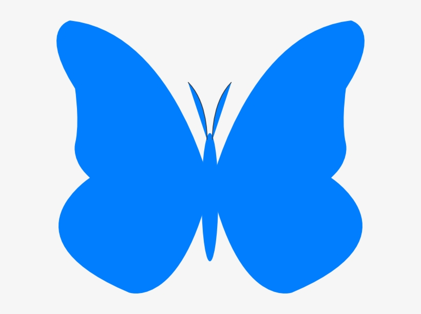 Bright Butterfly Clip Art At Clker - Blue Clip Art Butterfly, transparent png #8540099
