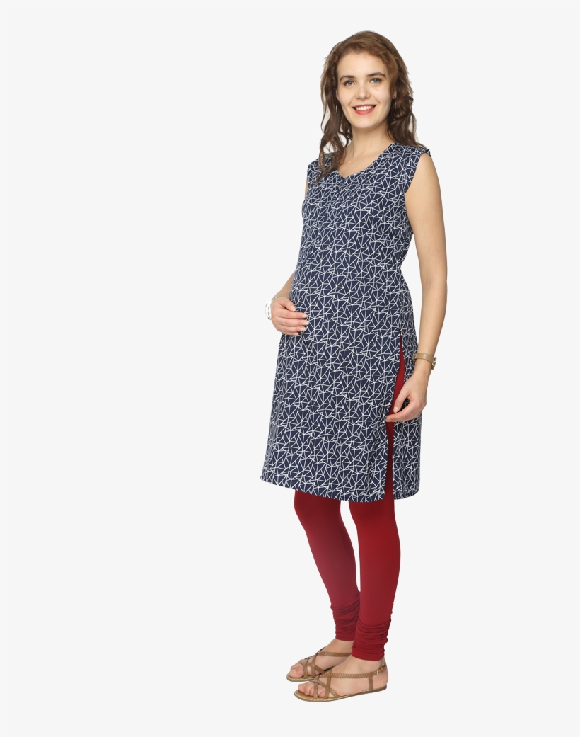 Geo Printed Feeding Kurta - Photo Shoot, transparent png #8540350