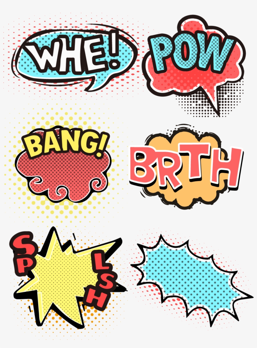 Color Explosion Cloud Pop Style Ai Vector Dialog Png, transparent png #8540717
