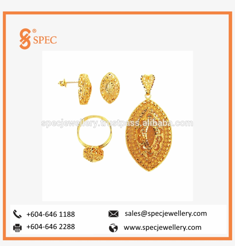 Gold Jewellery Set Necklaces Women Accessories - Earrings, transparent png #8541351